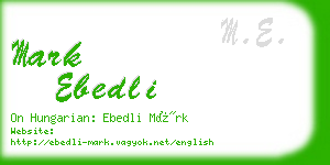 mark ebedli business card